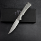 Preview: SK-X Slipjoint Taschenmesser - CPM20CV Stahl satin Handfinish full Titan - Inlay Version ohne Inlay