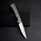 Preview: SK-X Slipjoint Taschenmesser - CPM20CV Stahl satin Handfinish full Titan - Inlay Version ohne Inlay