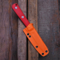 Preview: Swayback Fixed - JE. Made Knives G10 red 12C27 steel stonewashed EDC knife