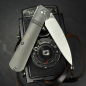 Preview: JE Made Knives - Swayback M390 Smooth Titanium Slipjoint Knife with Clip