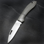 Preview: J.E. Made Knives - Phönix full Titan gestrahlt Slipjoint Messer mit Ray Milling CPM S35VN
