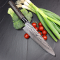 Preview: Tojiro Sippu Black Chef knife Damast 63-​Lagen mit Griff aus gebrannter Kastanie 240mm