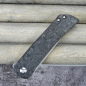 Preview: Kansept Knives Weasel Slipjoint Flipper pocket knife with shredded carbon fiber 154CM