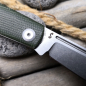 Preview: Pocket Knife Backlock - WEDGE - by Kansept Knives EDC knife steel 154CM + green Micarta