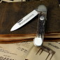 Preview: WEIDMANNSHEIL - Altes klassisches Taschenmesser mit Backlock und Knochenbeschalung