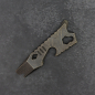 Preview: X1 - Prybar made of titanium rusty anodized - Tool keychain