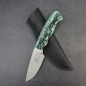 Preview: Zebra - Arno Bernard with kudu bone colored green N690 steel incl. leather sheath