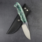 Preview: Zebra - Arno Bernard with kudu bone colored green N690 steel incl. leather sheath