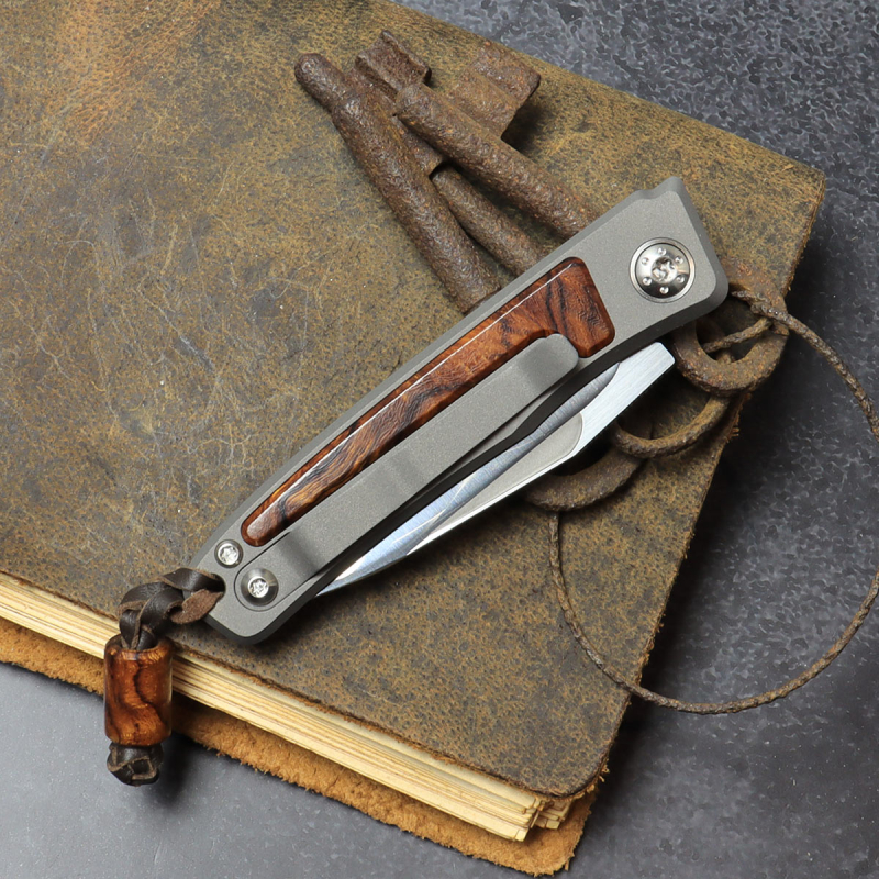 Arno Bernard Knives Rinkhals Titan Fuller Taschenmesser Ironwood RWL34 Half stop - 25/045
