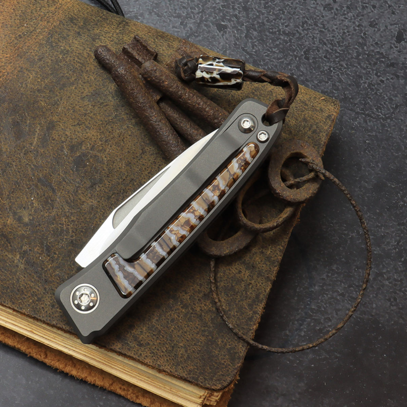 25/046 Rinkhals - Arno Bernard Knives - RWL 34 titanium slipjoint pocket knife with mammoth molar