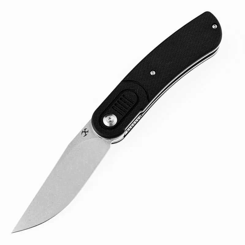 Kansept Reverie Low Budget Version 154CM Steel G10 Black Folding Knife by Justin Lundquist