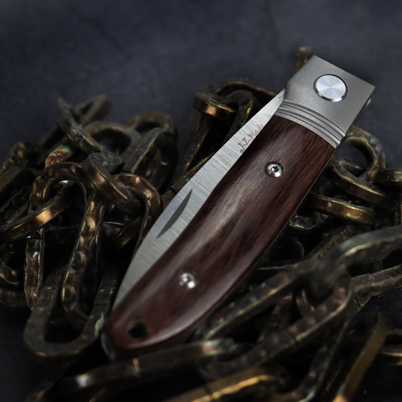 Absolutes Highlight - Einzelstück - Prototyp Slipjoint Loveless Design M390 antikes Micarta