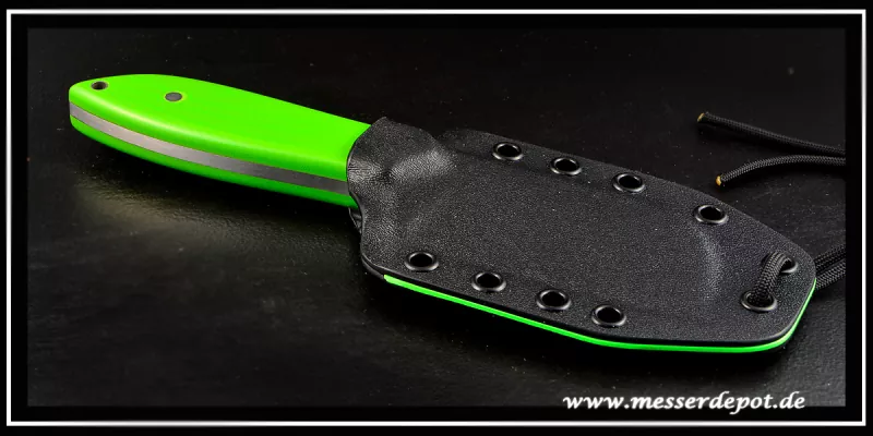 Pancake Kydex mit neon grünem Liner für ein Messer von A. Menzel