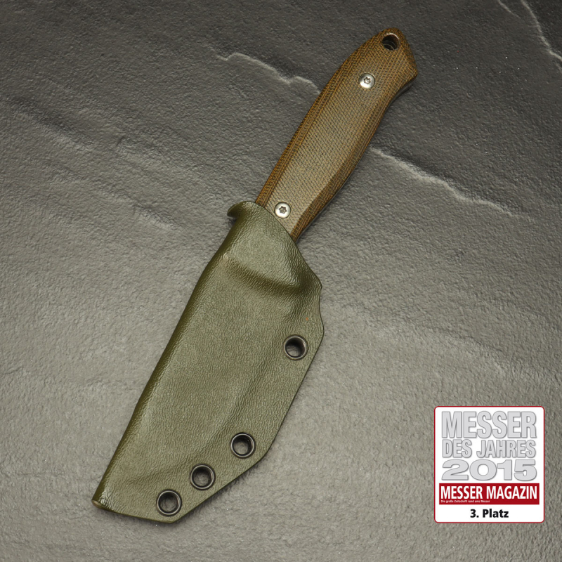 MDK - SK01 EDC knife Micarta olive incl. Kydex sheath SB1 steel