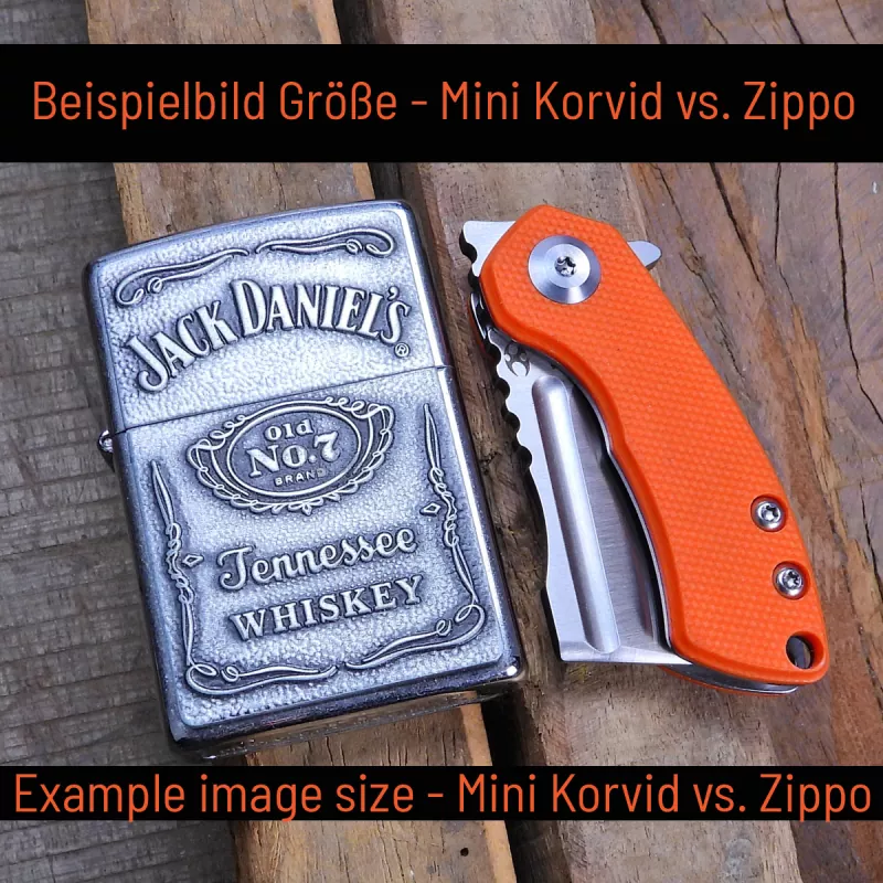 Kansept Korvid Mini Keychain Folder 154CM Denim G10 Knife Design by Koch Tools