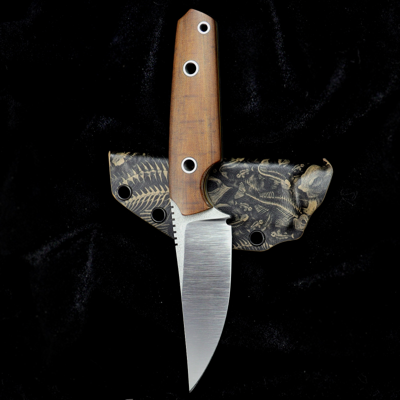 Special - Steffen Bender Custom EDC Knife M390 Steel with Antique Micarta + MDK Kydex Reaper