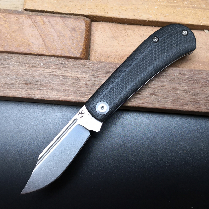 Bevy G10 black - Slipjoint Taschenmesser von Kansept Knives mit 154CM Stahl stonewashed