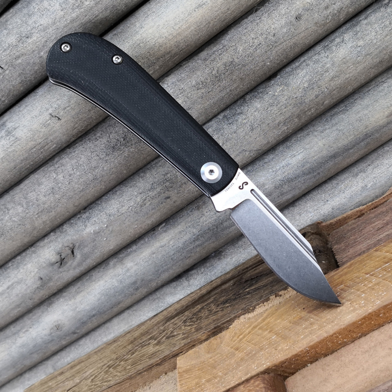 Bevy G10 black - Slipjoint Taschenmesser von Kansept Knives mit 154CM Stahl stonewashed