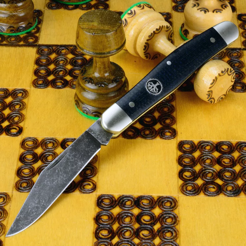 Classic stockman pocket knife from Böker with jute micarta as handle and O1 steel