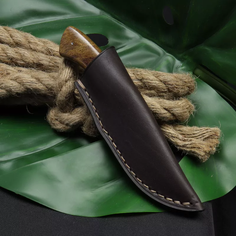 Special Gecko from Arno Bernard Knives with RAG Micarta made from old bowling ball N690 steel