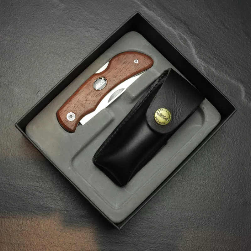 Sale - EKA knife 12C27 steel with backlock and bubinga wood pocket knife