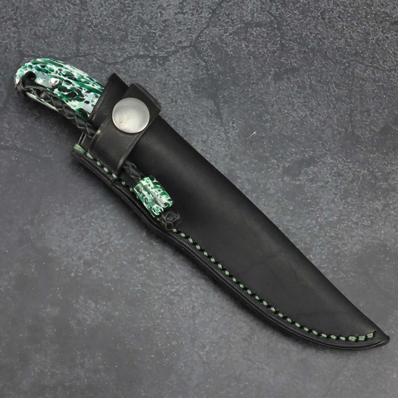 Fin & Feather by Arno Bernard Knives with stabilized kudu bone green