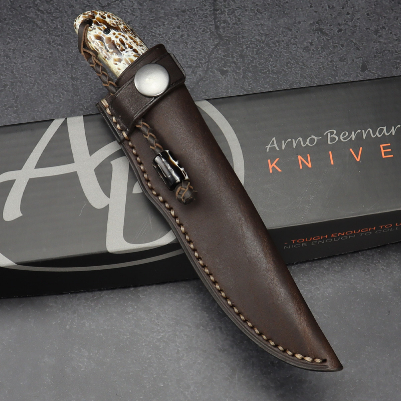 Fin & Feather by Arno Bernard Knives with stabilized kudu bone handle in 2 colors