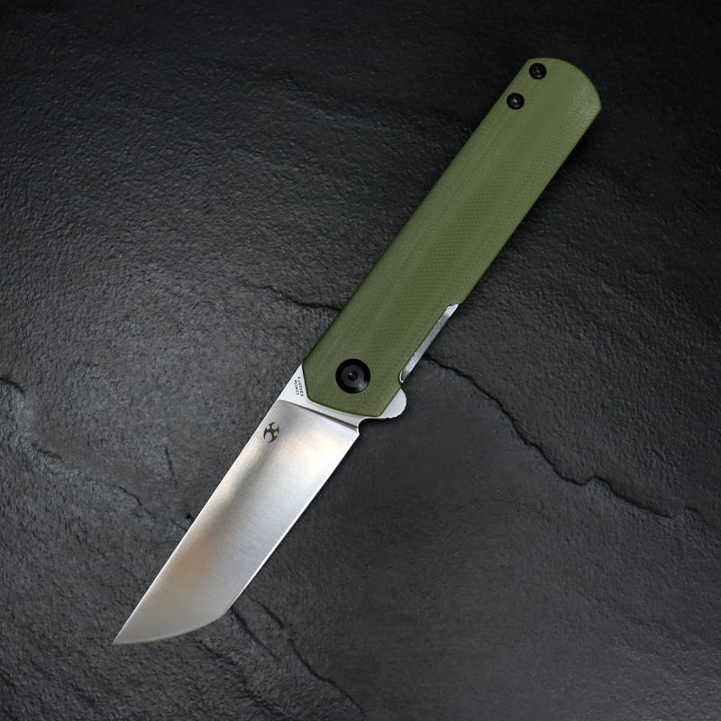 Foosa Linerlock knife from Kansept 154CM steel with G10 green design Rolf Helbig