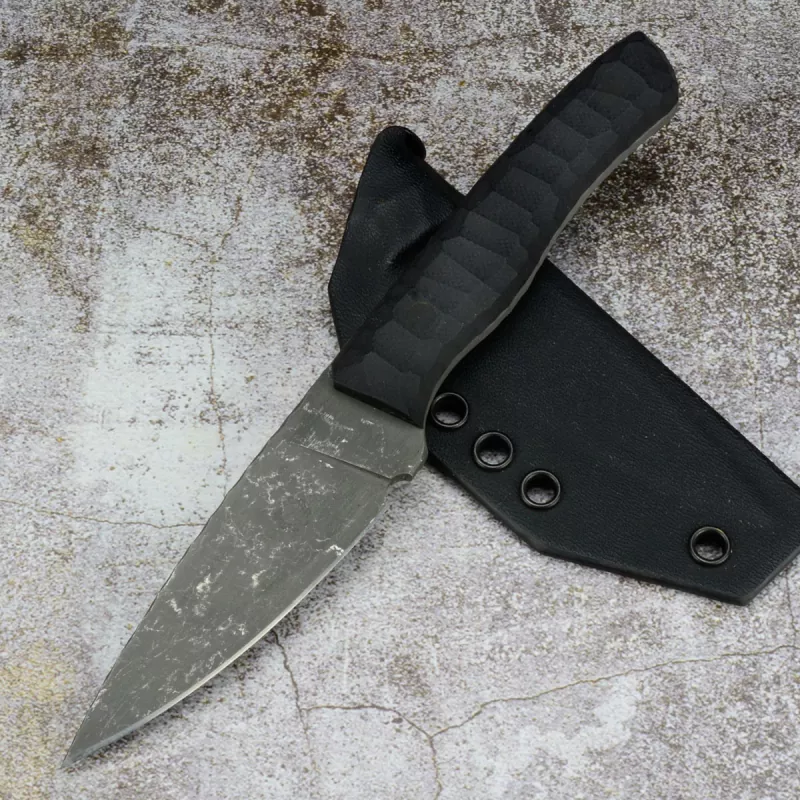 Forge Works Attender AEB-L steel cryo treatment handle G10 black custom knife