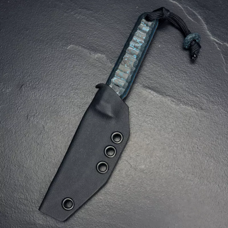 Forge Works - Gentleman - EDC knife with 3mm AEB-L steel with FAT Carbon blue