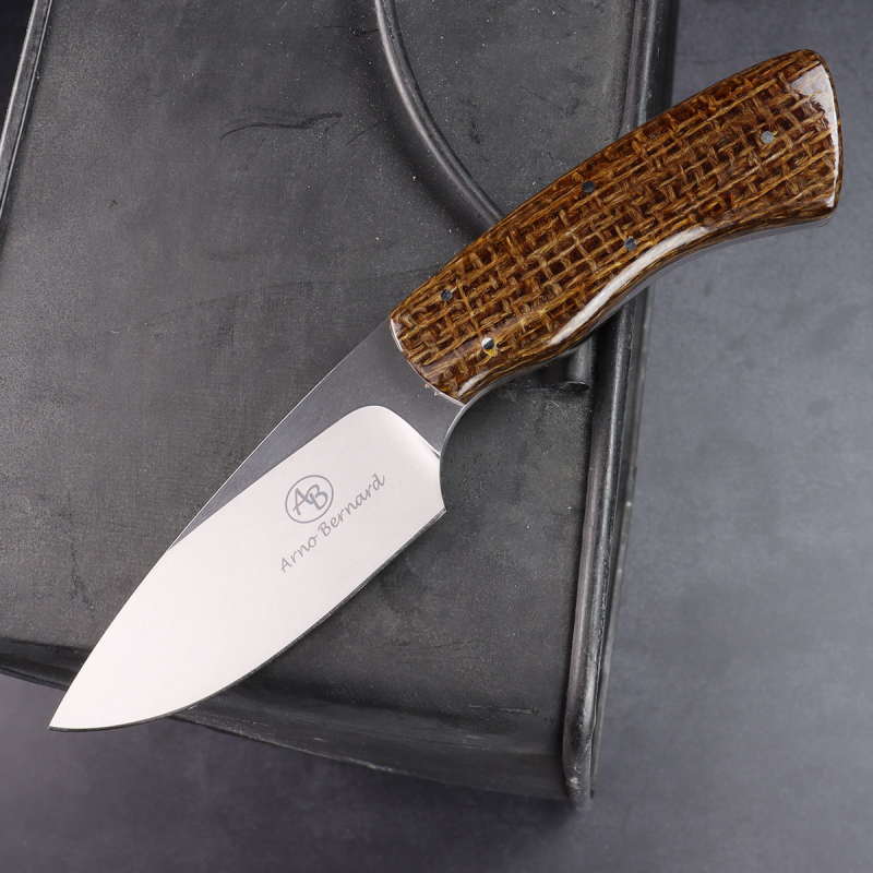 Gecko Ironwood von Arno Bernard Knives mit N690 Stahl EDC Messer mit Lederscheide