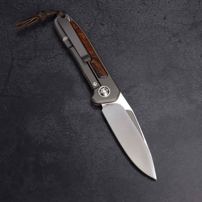 German Edition Fuller - iMamba Arno Bernard Knives Ironwood + Titangriff RWL-34 - Framelock Messer