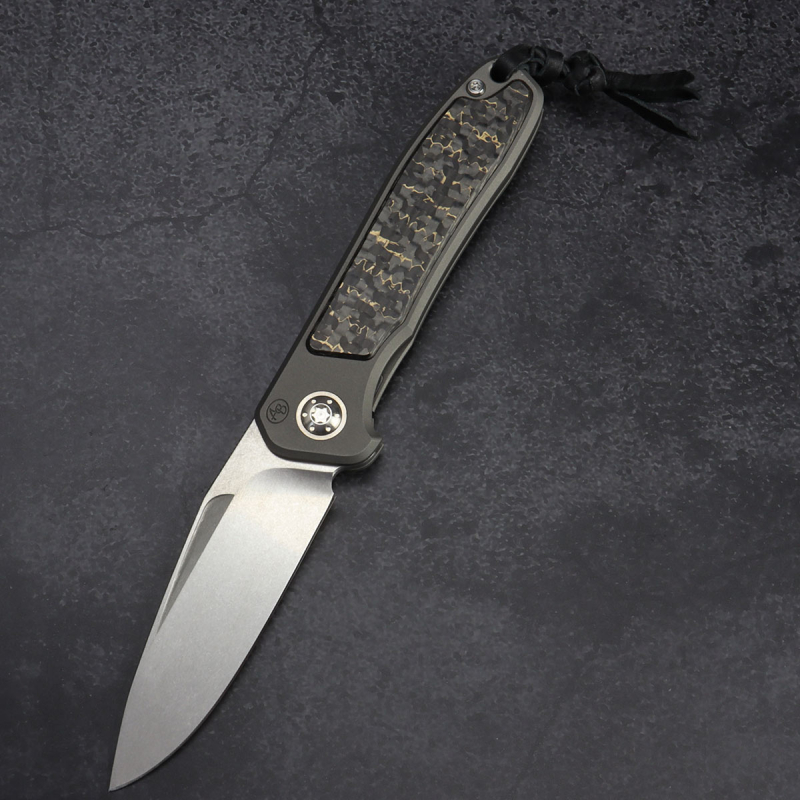 German Edition Fuller - iMamba Arno Bernard Knives -Titanium Snakeskin RWL-34 steel knife stonewashed