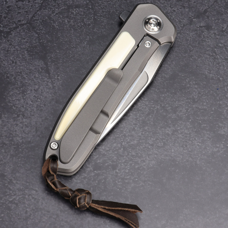 Folder - Fuller Arno Bernard Knives - iMamba titanium knife RWL-34 steel and natural warthog