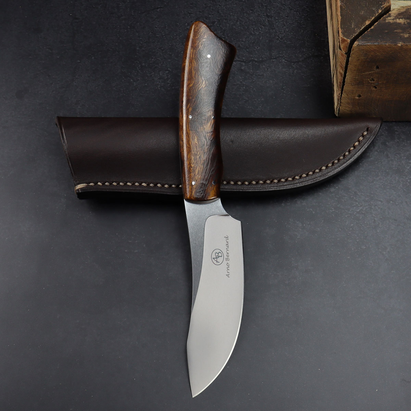 Springbok model - high-quality hunting knife in skinner form by Arno Bernard Knives with Ironwood