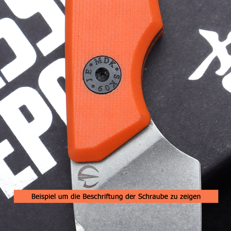 SK09 - Griff Version G10 schwarz mit Kydex/Leder Stahl Sandvik-14C28 EDC Messer 2. Run