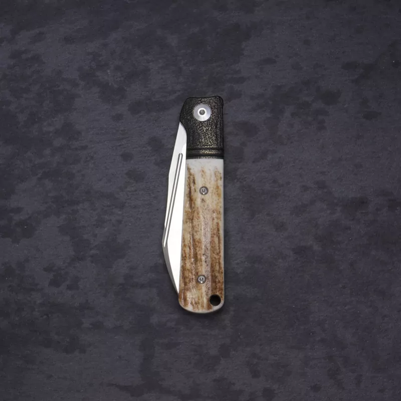 JE Made Knives Lambfoot Hirschhorn aus M390 Stahl Slipjoint Taschenmesser