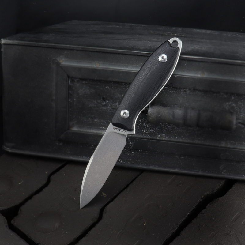 JE made Knives Fixed Messer Sunshine-IV G10 Black Stahl 12C27 - 3 Finger Messer