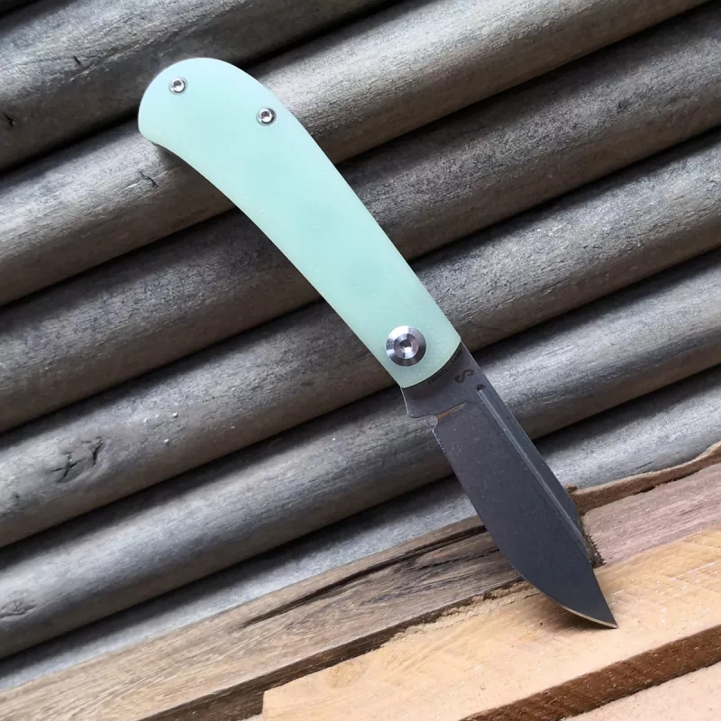 Bevy G10 jade - Slipjoint pocket knife from Kansept Knives with 154CM stonewashed steel