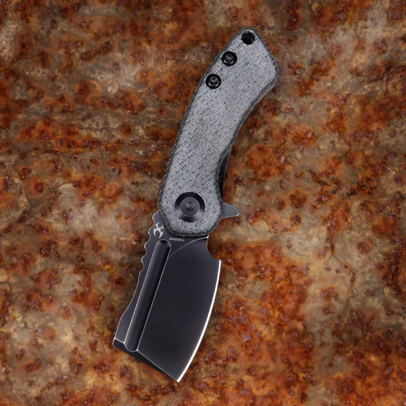 Kansept Korvid Mini Keychain Folder 154CM Denim G10 Knife Design by Koch Tools