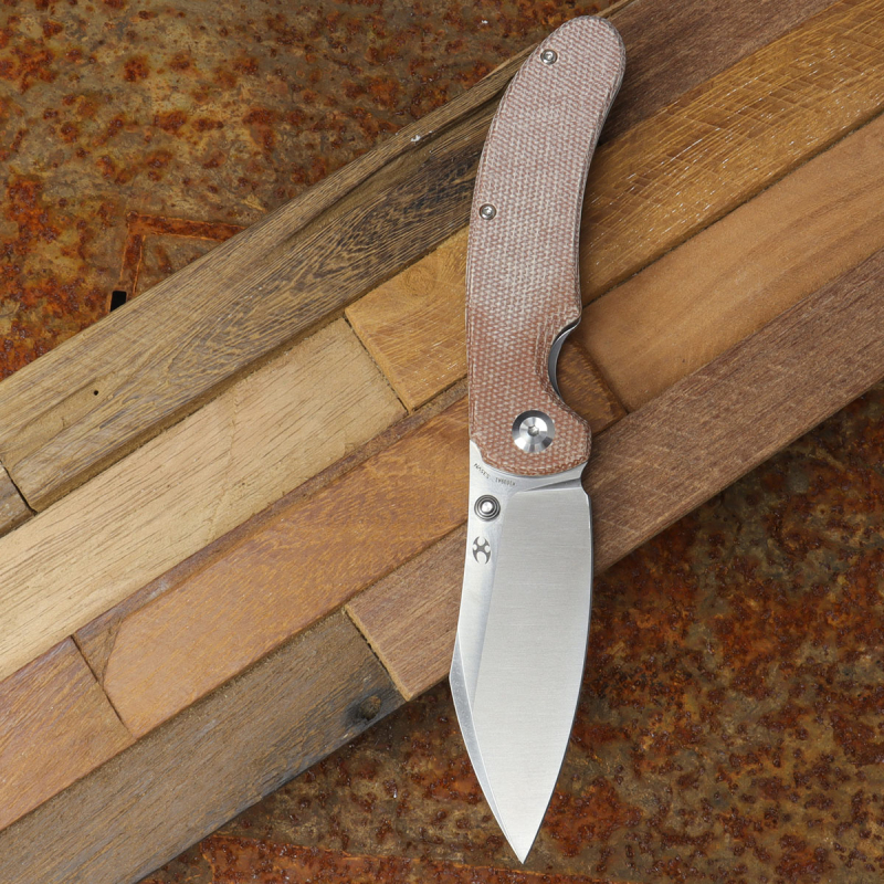 Kansept Nesstreet Messer mit S35VN Stahl mit Micarta braun