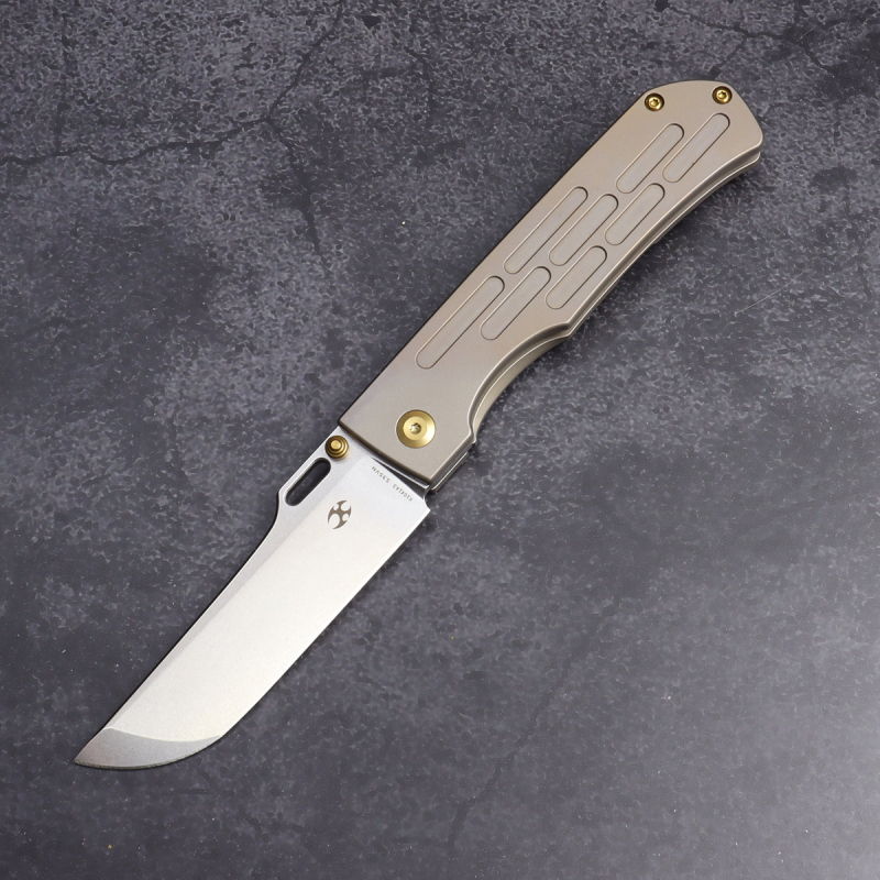 Kansept Knives Reedus Messer Titan bronze anodisiert CPM-S35VN Framelock Straight mit Clip
