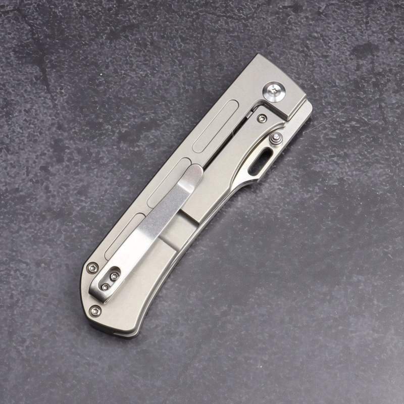 Kansept Knives Reedus knife Titanium CPM-S35VN Framelock Straight with clip