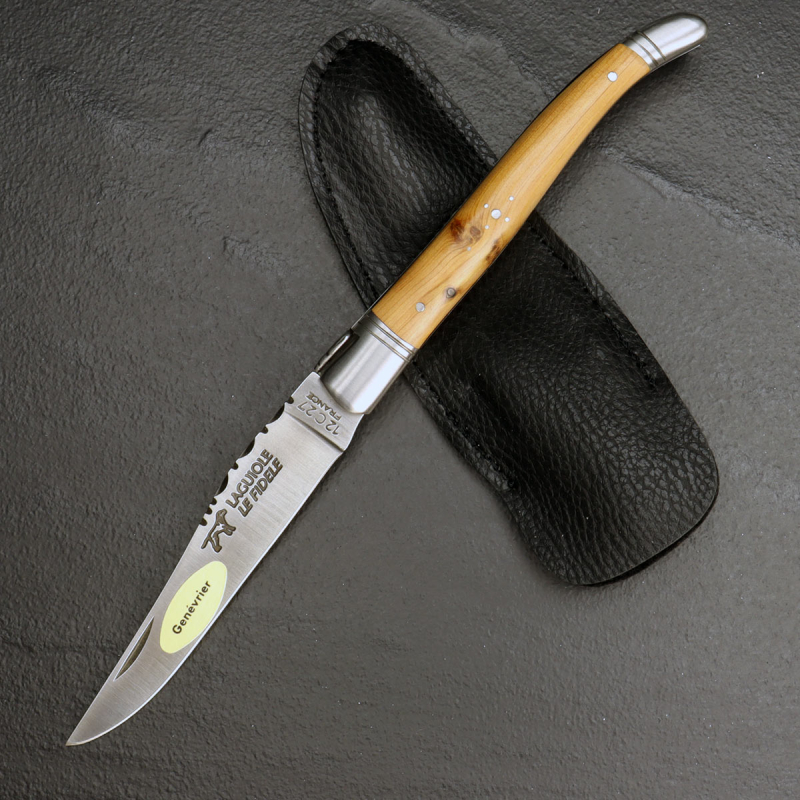 Abverkauf Laguiole Messer Le fidele Stahl 12C27 mit Wacholderholz