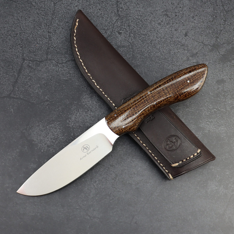 LION - Tolles Jagdmesser aus Südafrika von Arno Bernard Knives mit Burlap Micarta