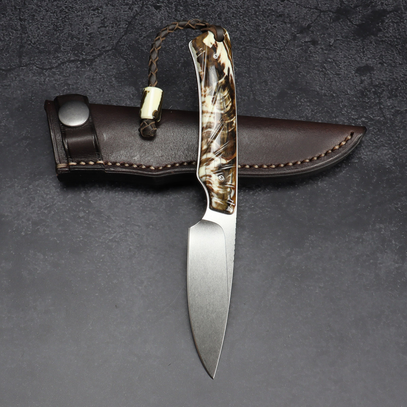 Marmoset - Arno Bernard Knives - EDC Knife N690 Warthog Tusk dyed **