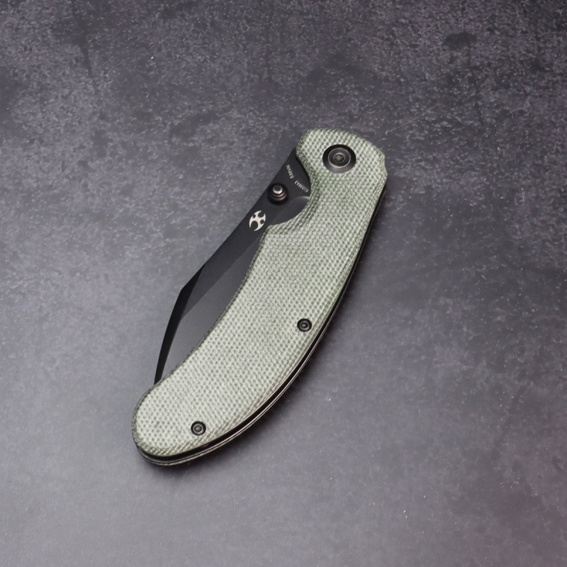 Kansept Nesstreet Messer mit S35VN Stahl beschichtet Green Micarta
