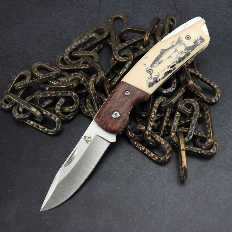 Einfaches Puma IP Taschenmesser "Fisch" mit Backlock