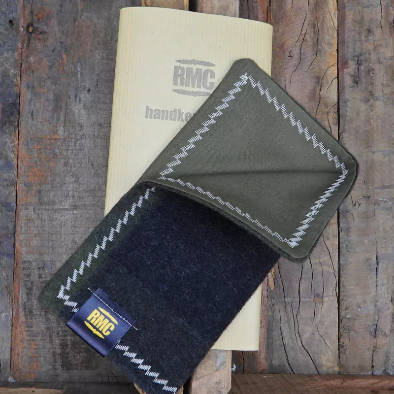RMC Classic Line - Real men carry ... EDC Hank 2-sided OD green / gray large checkered 20x20cm