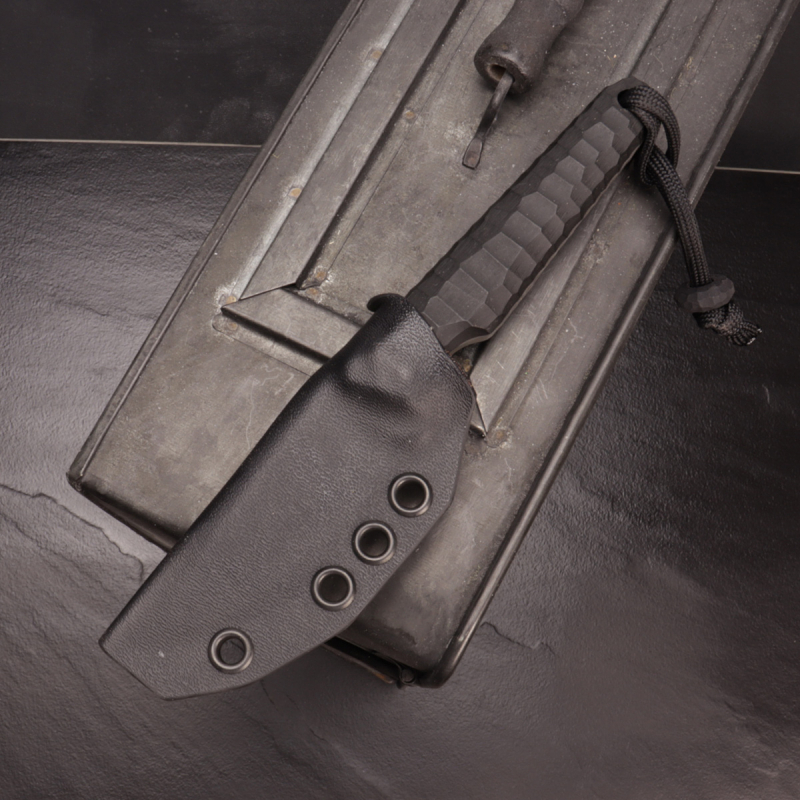 SK07-EDC knife Micarta black handmade in SB1 steel incl. Kydex